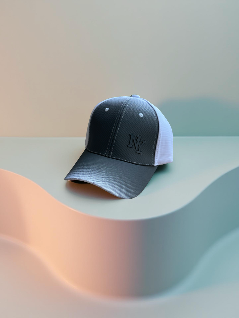 Gray/White Gradient NY Cap